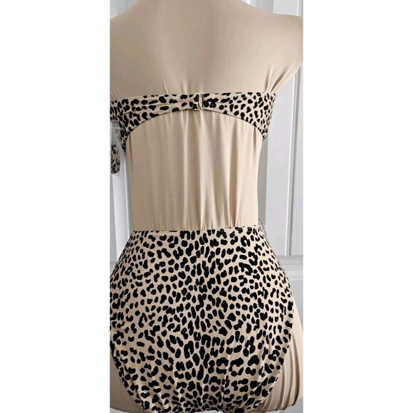 Michael Kors Convertable Cheetah Print Swimsuit Nwt Size 8 Charm Padded Cutouts - Picture 5 of 10